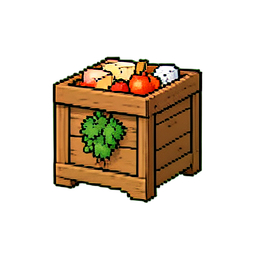 Étagère de maturation du fromage — sprite pixel art 256×256