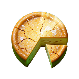 Roda de queijo (HD-2D) — sprite pixel art 256×256
