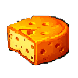 Roda de queijo — sprite pixel art 256×256