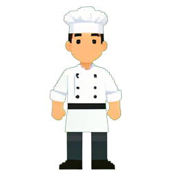 シェフの料理 — 256×256 ピクセルアートスプライト