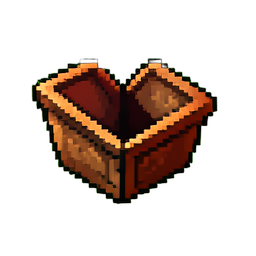 Kiste geöffnet Icon — 256×256 Pixel-Art-Sprite