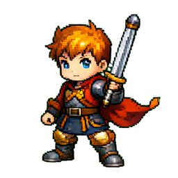 Child Hero - 256x256 pixel art sprite