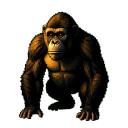 Chimpancé — sprite pixel art 256×256
