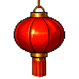 Chinese Lantern Red — 256×256 pixel art sprite