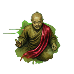 Chinese Monk (Atmospheric) — sprite pixel art 256×256