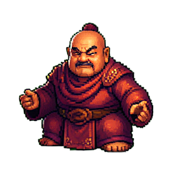 Chinese Monk - 256x256 pixel art sprite