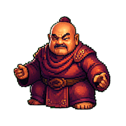Chinese Monk — sprite pixel art 256×256