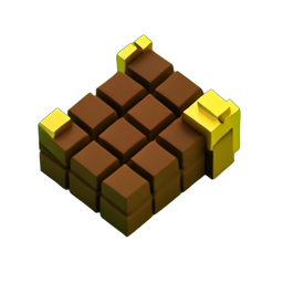 Chocolate Bar (Voxel) - 256x256 pixel art sprite