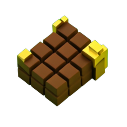 Barra de Chocolate (Voxel) — sprite pixel art 256×256