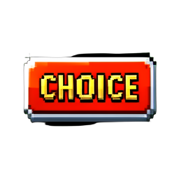 Botão de Escolha — sprite pixel art 256×256