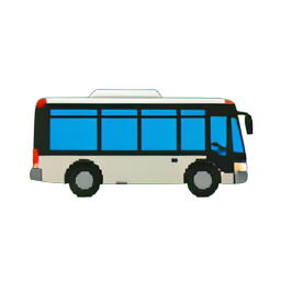 Ônibus da cidade — sprite pixel art 256×256