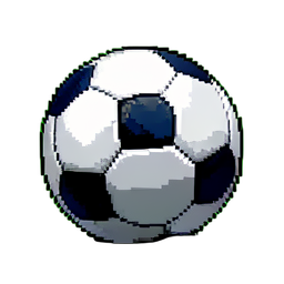 Klassischer Fußball — 256×256 Pixel-Art-Sprite