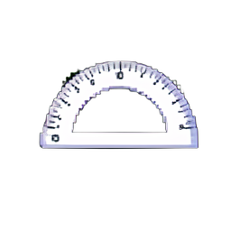 Demi-protractor transparent — sprite pixel art 256×256