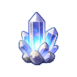 Agregado de quartzo claro — sprite pixel art 256×256