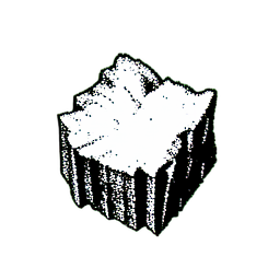 Cliff Face (1-Bit) - 256x256 pixel art sprite
