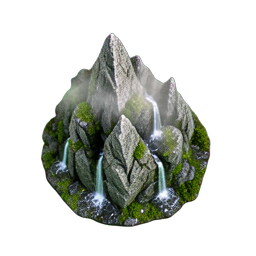 Cliff Face (HD-2D) - 256x256 pixel art sprite