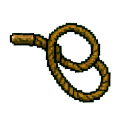 Corde d'escalade — sprite pixel art 256×256