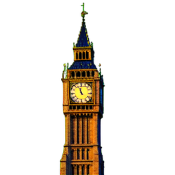 Clock Tower - 256x256 pixel art sprite