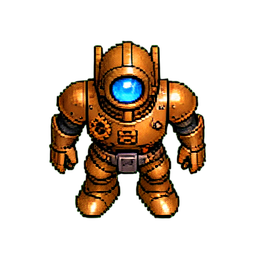 Clockwork Engineer (16-Bit) - 256x256 pixel art sprite