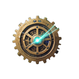 Clockwork Engineer (Atmospheric) — 256×256 pixel art sprite