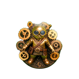 Clockwork Engineer (HD-2D) - 256x256 pixel art sprite