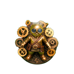 Uhrwerkmechaniker (HD-2D) — 256×256 Pixel-Art-Sprite