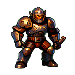 Clockwork Engineer - 256x256 pixel art sprite
