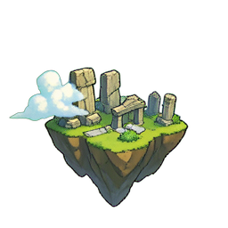 Puente de nubes brumoso — sprite pixel art 256×256