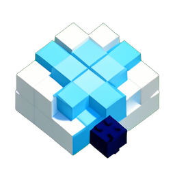 Cloud Night (Voxel) - 256x256 pixel art sprite