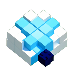 Nachtwolke (Voxel) — 256×256 Pixel-Art-Sprite