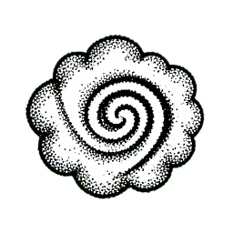 雲の虹 (1ビット) — 256×256 ピクセルアートスプライト
