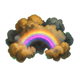 Cloud Rainbow (Atmospheric) - 256x256 pixel art sprite
