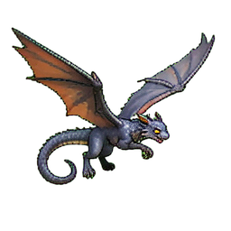 구름 뱀 똬리 — 256×256 픽셀 아트 스프라이트