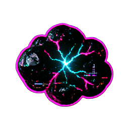 Wolke Fest (Cyberpunk) — 256×256 Pixel-Art-Sprite