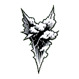 Wolke Dünn (1-Bit) — 256×256 Pixel-Art-Sprite