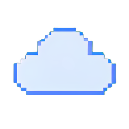 Bewölkter Himmel-Symbol — 256×256 Pixel-Art-Sprite