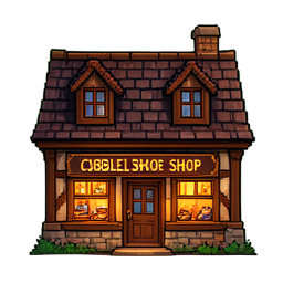 Loja de Sapateiro — sprite pixel art 256×256
