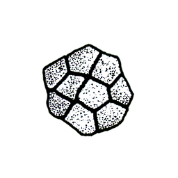 Kopfsteinpflaster (1-Bit) — 256×256 Pixel-Art-Sprite
