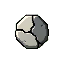 Cobblestone Cracked (Low-Res) - 256x256 pixel art sprite