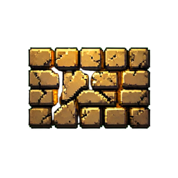 Cobblestone Cracked - 256x256 pixel art sprite