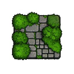 Cobblestone Mossy (16-Bit) - 256x256 pixel art sprite