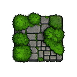 Pavé moussueux (16-Bit) — sprite pixel art 256×256
