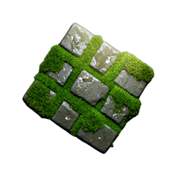 Cobblestone Mossy (HD-2D) - 256x256 pixel art sprite