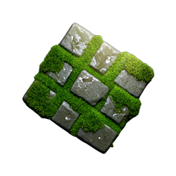 Mousse de pavés (HD-2D) — sprite pixel art 256×256