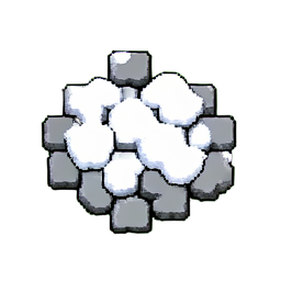 Cobblestone Snow (16-Bit) - 256x256 pixel art sprite
