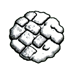 Cobblestone Snow (1-Bit) - 256x256 pixel art sprite