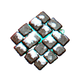Cobblestone Snow (Atmospheric) - 256x256 pixel art sprite