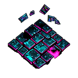 Cobblestone Snow (Cyberpunk) - 256x256 pixel art sprite