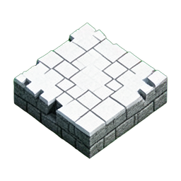 Cobblestone Snow (Voxel) - 256x256 pixel art sprite