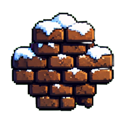 Cobblestone Snow - 256x256 pixel art sprite